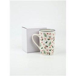 Кружка новогодняя керамическая «Зимние узоры», 385 мл, ручная работа