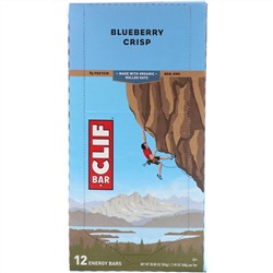 Clif Bar, One Bar, хрустящее печенье с голубикой, 12 батончиков, вес каждого 68 г (2,40 унции)