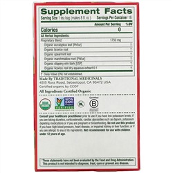 Traditional Medicinals, Organic Throat Coat, Eucalyptus, Caffeine Free, 16 Wrapped Tea Bags, .99 oz (28 g)