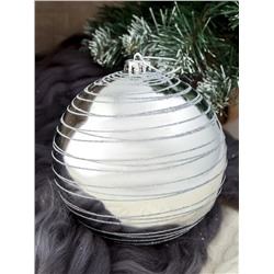 Ёлочный шар новогодний «Орбита», d=15 см, гигант, серебро