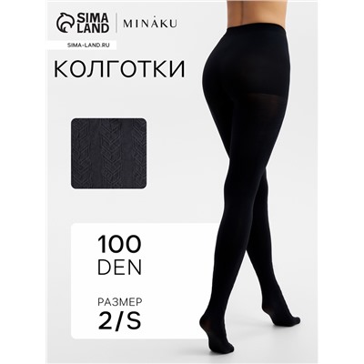 Женские колготки MINAKU 100 ден, чёрные, размер 2/S