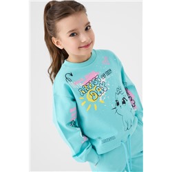 Комплект трикотажный для девочек: толстовка, брюки PLAYTODAY, 1243355