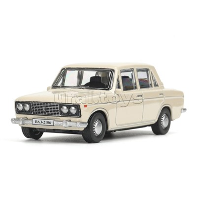 Машина металл LADA lada 2106 10,5 см, (бежевый) инерц, в коробке