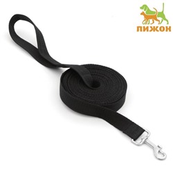 Поводок 5 м × 2.5 см, чёрный