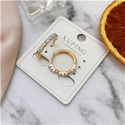 Серьги коллекция "Xuping" покрытие позолота, вставка: фианиты, арт.004.069