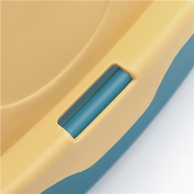 Туалет с бортом 46×38×18 см, голубой