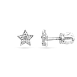 Серьги из серебра куб.циркон., Ю-25040р