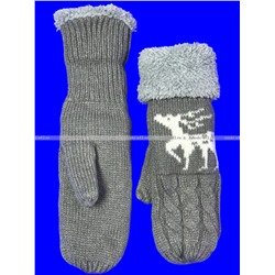 Варежки женские двойные внутри с мехом арт. А 116