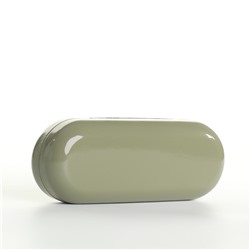 Футляр для очков на хлопушке, однотонный, размер 16×6×3.5 см, зелёный