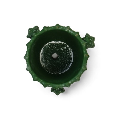 Декоративное кашпо для цветов «Кактус», 400 мл, керамическое, зелёное, Greengo