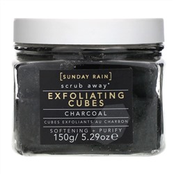 Sunday Rain, Scrub Away, Exfoliating Cubes, Charcoal, 5.29 oz (150 g)