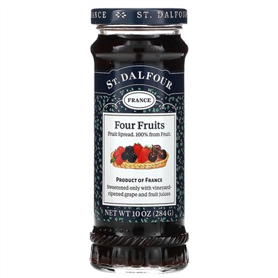 St. Dalfour, Deluxe Four Fruits Spread, 10 oz (284 g)