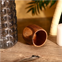 Стакан, 8×8×8 см, тиковое дерево