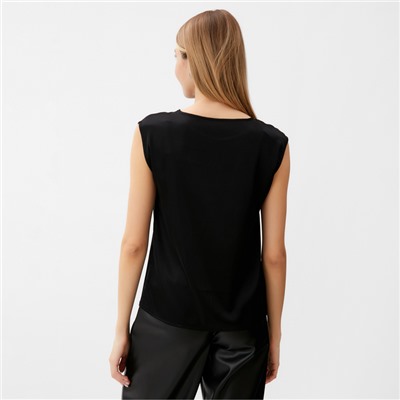 Майка женский MINAKU: Casual Collection, размер 44, чёрная