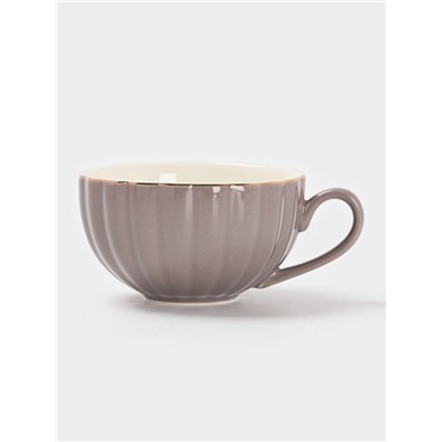 УЦЕНКА Чайный сервиз «Вивьен» 6 чашек 200 мл, 6 блюдец d=15 см, цвет серый