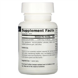 Source Naturals, витамин A, 10 000 IU, 100 таблеток