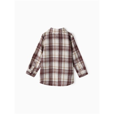 Рубашка детская фланелевая KAFTAN, размер 30 (98-104 см), коричневая