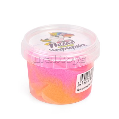 Слайм Зефирка, 100 гр., два цвета: оранжевый и маджента