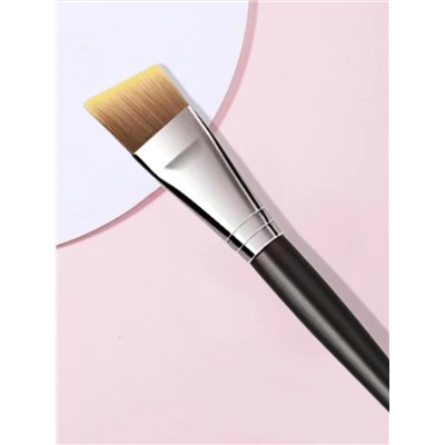 Kristaller Кисть макияжная для нанесения тона плоская скошенная, нейлон, черный, 17 см 27909