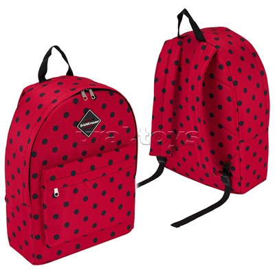 Рюкзак "EasyLine" 17L Dots in Red 1 отделение + 1 наружный карман   вес 411 гр