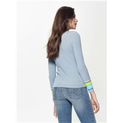 Джемперы CONTE LDK 046 Ультрамодный джемпер с контрастными манжетами