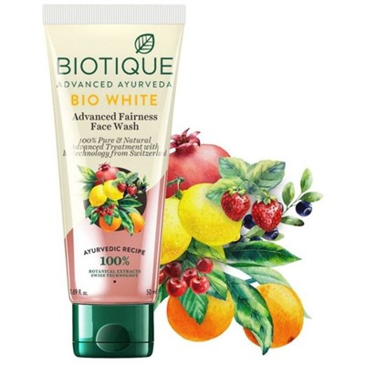 Biotique White Face Wash / Биотик Уайт Гель Для Умывания 100 мл