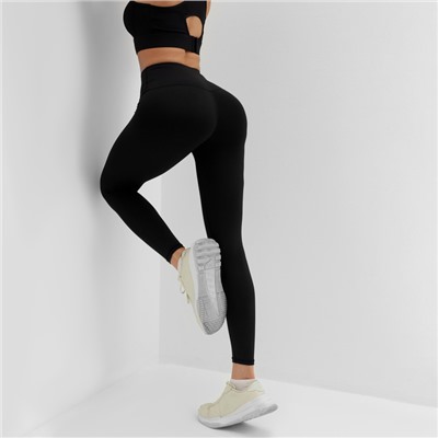 Леггинсы спортивные MINAKU: SPORTLY; цвет чёрный, р-р 44