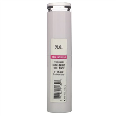 Wet n Wild, MegaLast High-Shine Brillance Lip Color, Rose and Slay, 0.11 oz (3.3 g)