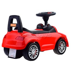 Каталка-автомобиль "SuperCar" №2 со звуковым сигналом (красная)