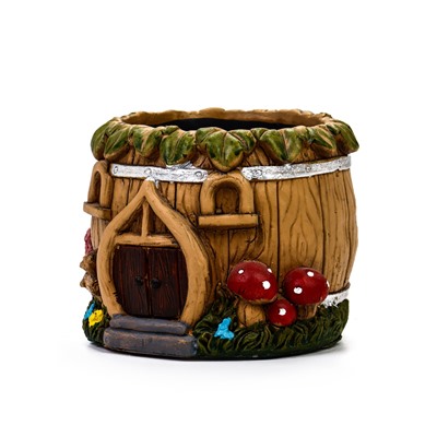 Декоративный горшок для цветов «Домик», 350 мл, 10×10×8 см, керамический, Greengo