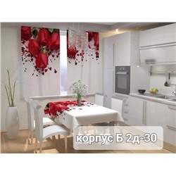 Шторы для кухни без тюля 3*1,7 м