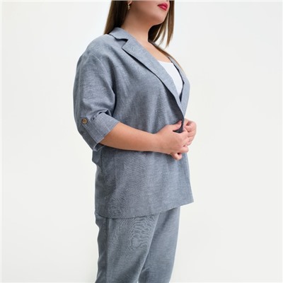 Пиджак женский MIST plus-size, размер 50, голубой