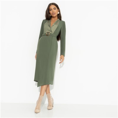 Платье с подплечниками, Простая магия элегантности (с поясом)