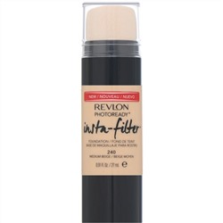 Revlon, Тональная основа Insta-Filter, PhotoReady, умеренный бежевый оттенок 240, 27 мл