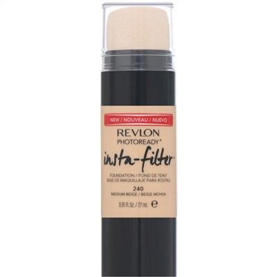 Revlon, Тональная основа Insta-Filter, PhotoReady, умеренный бежевый оттенок 240, 27 мл