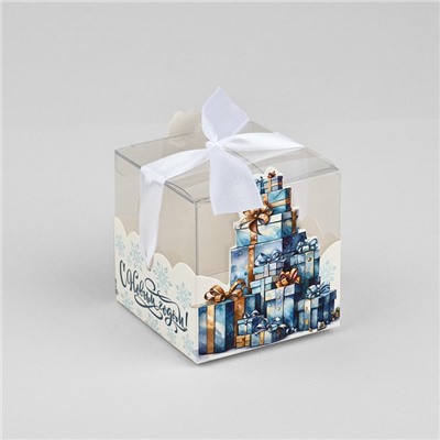 Коробка подарочная новогодняя складная «Новогодние подарки», 7×7×7 см