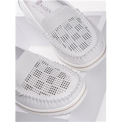 P392-041 бел  Мокасины женские (36-41)/10