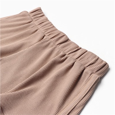 Пижама женская (футболка, шорты) KAFTAN Basic line, размер 42, цвет кофейный