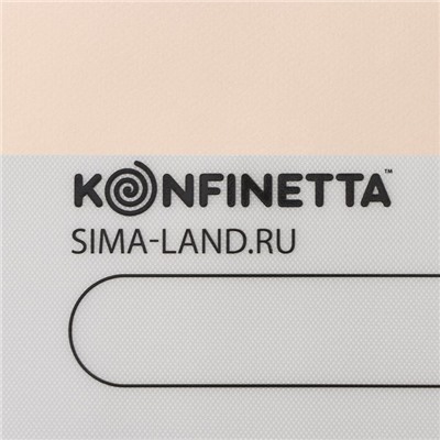 Коврик для выпечки армированный KONFINETTA «Эклер», силикон, 38×28 см, 0.4 мм, белый