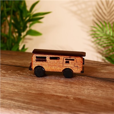 Сувенир «Автобус», 13×4.5×7 см, тиковое дерево