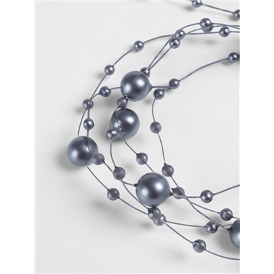Жемчуг на леске, 3/8 мм, 9±0.5 м, серый