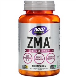 Now Foods, Sports, ZMA, восстановление после занятий спортом, 90 капсул
