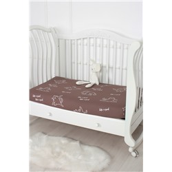 Простыня на резинке из поплина на прямоугольный матрас 120х60 арт. ПРП