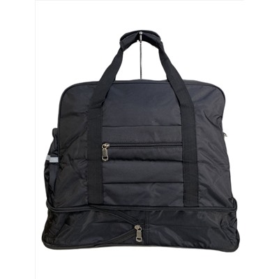 Дорожная сумка из текстиля  с принтом, цвет черный