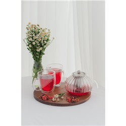 Кружка с двойными стенками, 300 мл, стекло, прозрачная