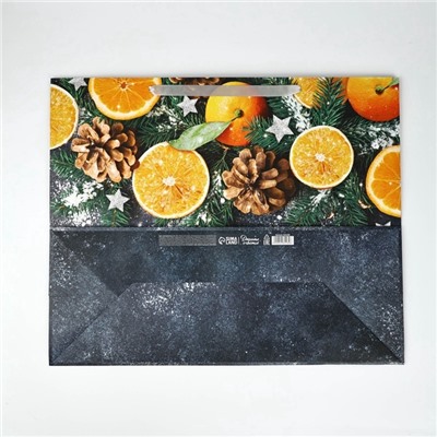 Пакет подарочный новогодний ламинированный «С Новым годом», XL 49×40×19 см