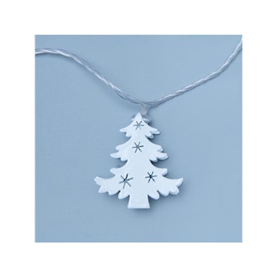 Гирлянда «Нить» 4 м с насадками «Новогодняя сказка», IP20, прозрачная нить, 20 LED, свечение мульти, 8 режимов, 220 В