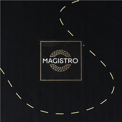Стакан Magistro «Трэвел», 570 мл, 8.9×8.3×18 см, с трубочкой и крышкой, стекло, прозрачный, голубой