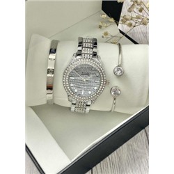 Подарочный набор для женщин часы, 2 браслета + коробка #22853325