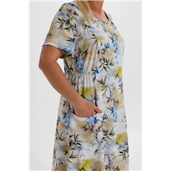 Платье штапель  6146/02/Зеленый